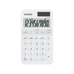 Calculatrice de poche Casio SL-310YC avec écran LCD 10 chiffres - Calculatrice fiscale - Alimentation solaire et piles - Compact