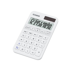 Calculatrice de poche Casio SL-310YC avec écran LCD 10 chiffres - Calculatrice fiscale - Alimentation solaire et piles - Compact