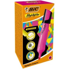 Surligneurs Bic roses boîte 10
