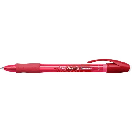 stylo gel rouge Bic rétractable