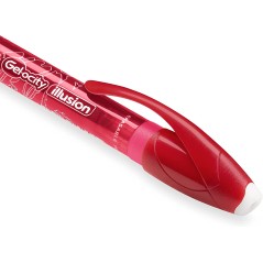 stylo gel rouge Bic clip