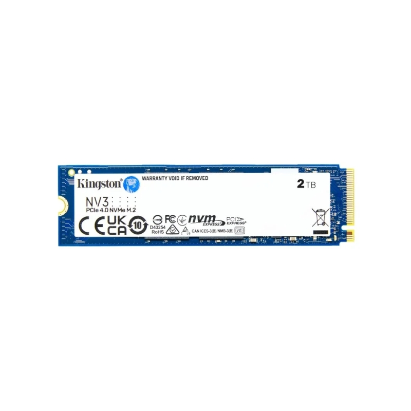 Disque dur solide Kingston NV3 SSD M2 2280 2 To PCIe 4.0 NVMe 3D NAND