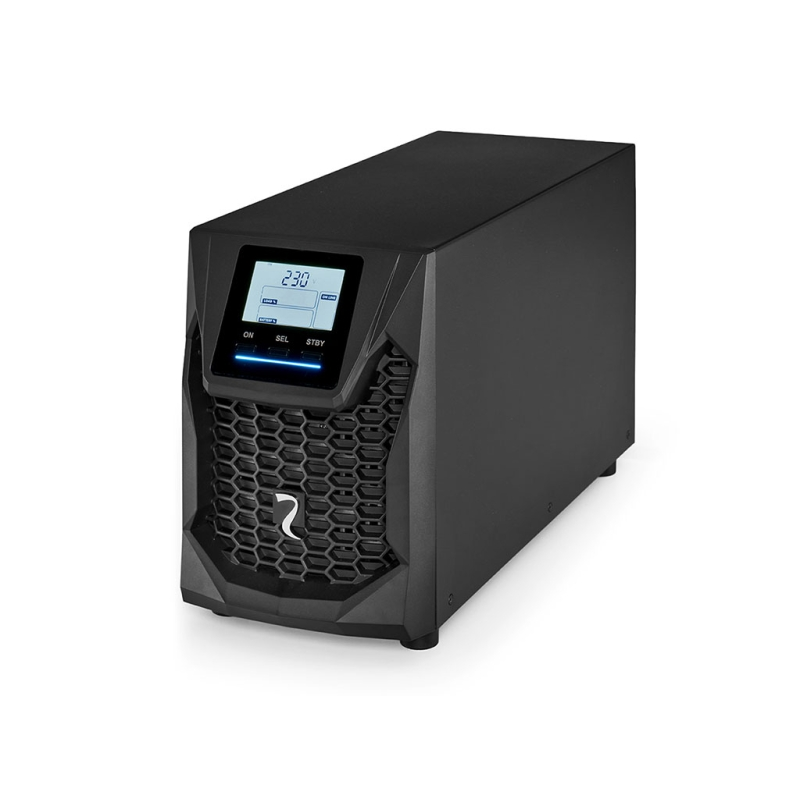 Riello Sentinel Pro2 700 SAI Line Interactive - Potencia 700 W - Pantalla LCD Multifuncion - Puertos USB y RS232 - Proteccion co