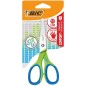 Ciseaux Scolaires Bic Comfort 13cm pour Gaucher - Manche Souple - Couleur Vert/Bleu