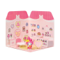 Comansi Sticker House My Melody Tea Room - Figurine incluse - Autocollants lavables - Décor adorable - Jeu créatif