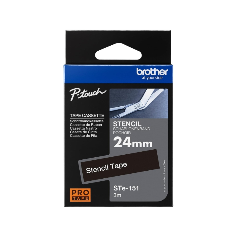 Ruban d'identification original Brother STe151 - Largeur 24 mm x 3 mètres
