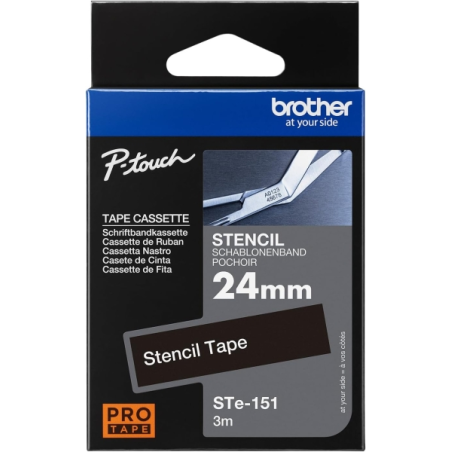 Ruban d'identification original Brother STe151 - Largeur 24 mm x 3 mètres