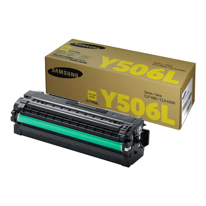 Cartouche de toner jaune d'origine Samsung CLP680/CLX6260 - CLT-Y506L/SU515A