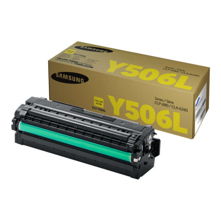 Cartouche de toner jaune d'origine Samsung CLP680/CLX6260 - CLT-Y506L/SU515A