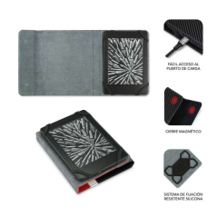 Étui Subblim pour liseuse 6" Protection légère - Combinaison de couleurs élégante - Fibre de carbone résistante - Intérieur velo