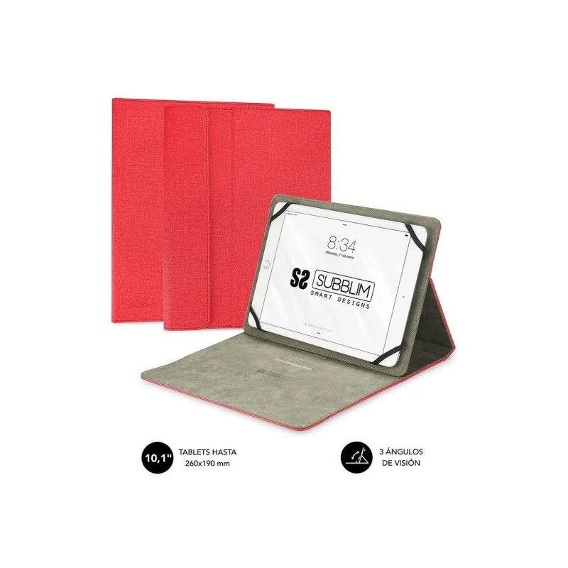 Étui Subblim Clever Stand - Étui universel pour tablette - Design moderne et élégant - Position debout avec 3 angles de vue - Ad