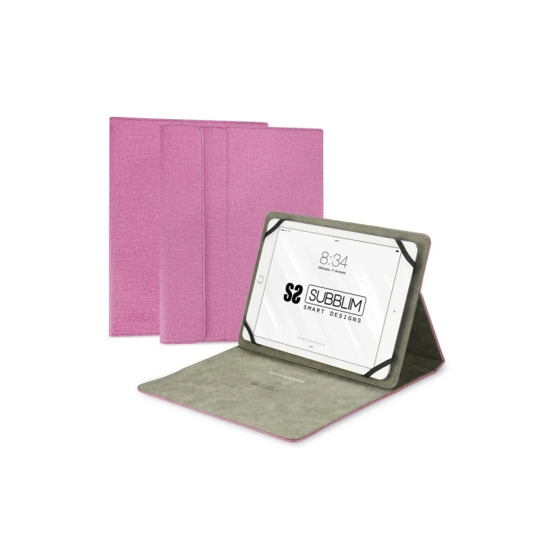 Etui Tablette Universel Subblim - Finition toucher tissu - Support antidérapant - Fermeture magnétique - Système d'attache exclu