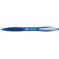 Stylo bille rétractable Bic Atlantis Soft bleu 1mm x12