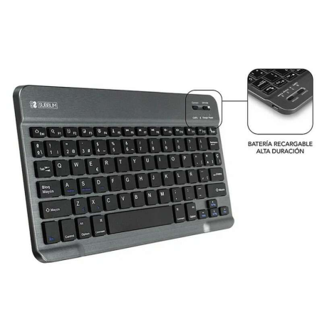 Clavier Bluetooth Amovible Subblim - Étui universel 9-10.1" - Design ultra fin - Support réglable - Accès à toutes les fonctions