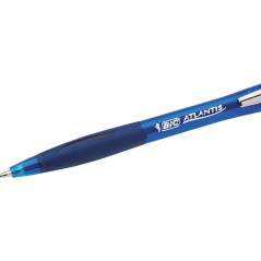 stylo bille bleu grip caoutchouc
