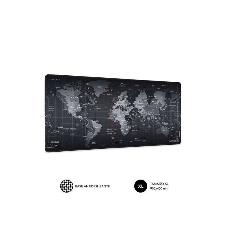 Tapis de souris extra large Subblim 900x400 mm - Grand espace pour les jeux ou le travail - Bords cousus durables - Haute qualit