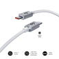 Câble USB-C Subblim Optimus - 60 W - Nylon tressé - 480 Mbps - 2 mètres - Blanc