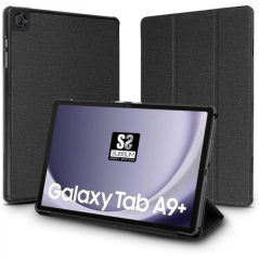 Subblim Shock Case Coque Exclusive pour Samsung Galaxy Tab A9+ - Fermeture Magnétique - Bords Renforcés - 3 Modes de Support Cou