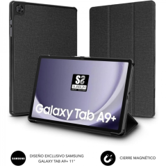 Subblim Shock Case Coque Exclusive pour Samsung Galaxy Tab A9+ - Fermeture Magnétique - Bords Renforcés - 3 Modes de Support Cou