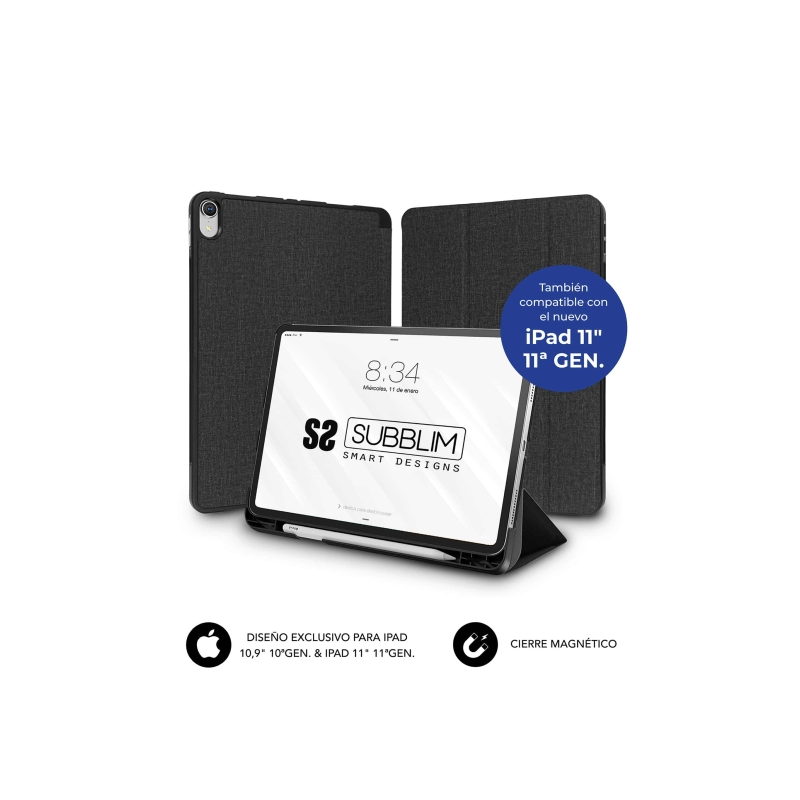 Étui exclusif Subblim pour iPad 10e et 11e génération 10,9 et 11 pouces - Coque antichoc - Bords renforcés - Coque arrière rigid