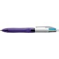 Stylo bille rétractable Bic 4 Couleurs Grip x12 multicolore Stylo bille rétractable Bic 4 Couleurs Grip x12 multicolore