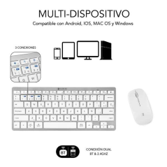 Subblim Compact Multi-Device Combo - Connectivité sans fil multi-appareils - Compatible avec Windows, Android, iOS et Macos - Co