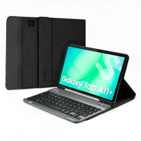 Étui clavier Subblim KeyTab Pro BT pour Samsung Galaxy Tab A11+ 11" - Bluetooth 5.2 - Protection à 360° - Jusqu'à 30 h d'autonom
