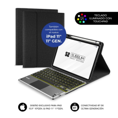 Étui clavier exclusif Subblim pour iPad 10e et 11e générations 10,9" et 11" - Claviers rétroéclairés - Bluetooth - Pavé tactile