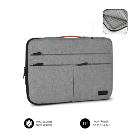 Housse pour ordinateur portable Subblim Air Padded 360° pour ordinateurs portables de 13,3" à 14" - Protection 360° avec rembour