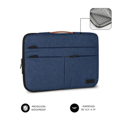 Housse pour ordinateur portable Subblim Air Padded 360° (13,3" à 14") - Protection 360° avec rembourrage d'air - Plusieurs poche