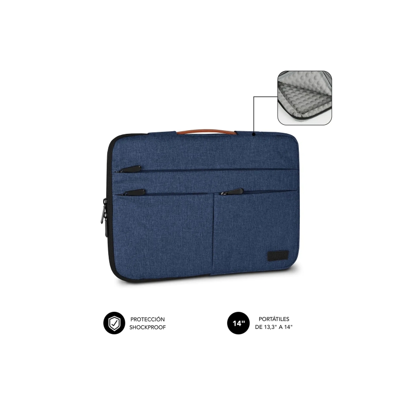 Housse pour ordinateur portable Subblim Air Padded 360° (13,3" à 14") - Protection 360° avec rembourrage d'air - Plusieurs poche
