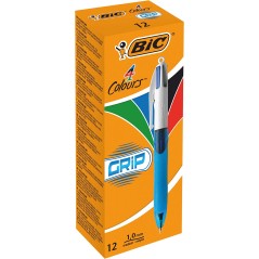 Stylo bille 4 couleurs Grip Bic lot de 12 multicolore