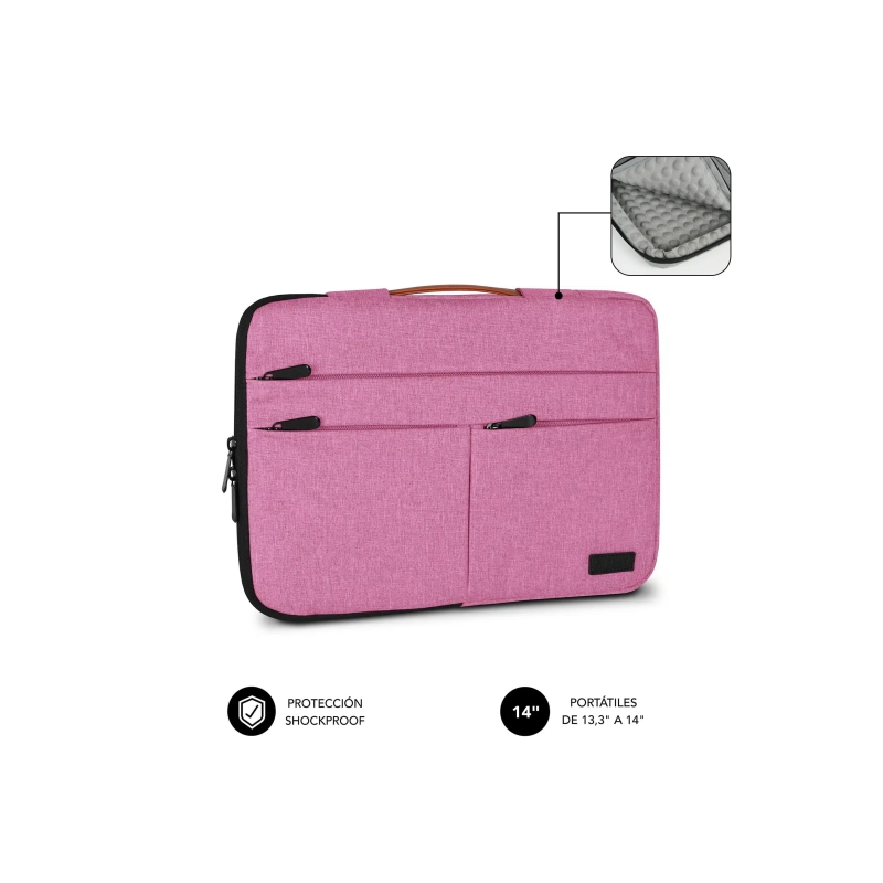 Housse pour ordinateur portable Subblim Air Padded 360° (13,3" à 14") - Protection 360° avec rembourrage d'air - Plusieurs poche
