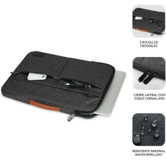 Valise Subblim Air Padding 360 - 380x275x30 mm - Protection 360º avec Air Padding - Plusieurs poches - Résistante et durable - C