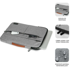 Valise Subblim Air Padding 360 - 380x275x30 mm - Protection 360º avec Air Padding - Plusieurs poches - Résistante et durable - C