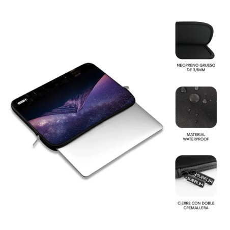 Housse en néoprène tendance Subblim pour ordinateurs portables de 13,3" à 14" - Résistante aux chocs et aux chutes - Différentes