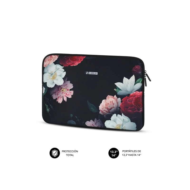 Housse en néoprène tendance Subblim pour ordinateurs portables de 13,3" à 14" - Résistante aux chocs et aux chutes - Différentes