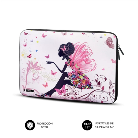 Housse en néoprène tendance Subblim pour ordinateurs portables de 13,3" à 14" - Résistante aux chocs et aux chutes - Différentes