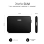 Housse en néoprène Subblim Skin pour ordinateur portable de 11,6" à 12,5" - Fermeture éclair - Noir