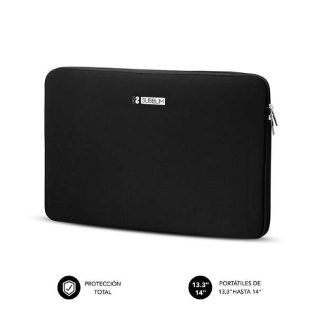 Subblim Business Laptop Sleeve Housse en néoprène pour ordinateurs portables jusqu'à 14" - Fabriquée en néoprène - Fine et légèr