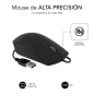 Souris Professionnelle Filaire Subblim - Design Ultra-fin et Ergonomique - Technologie Silent Click - Couleur Noir Mat