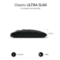 Souris Subblim Dual Flat - Double connectivité - Technologie Silent Click - Batterie longue durée - Design élégant - Couleur noi