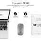 Souris Subblim Dual Flat - Double connexion - Silent Click - Batterie rechargeable - Molette en silicone - Précision 1600 DPI -