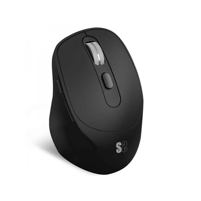 Souris Bluetooth sans fil Subblim Confort Ergo Dual, USB 2,4 GHz 2400 dpi - 5 boutons - Utilisation droitier - Coloris Noir