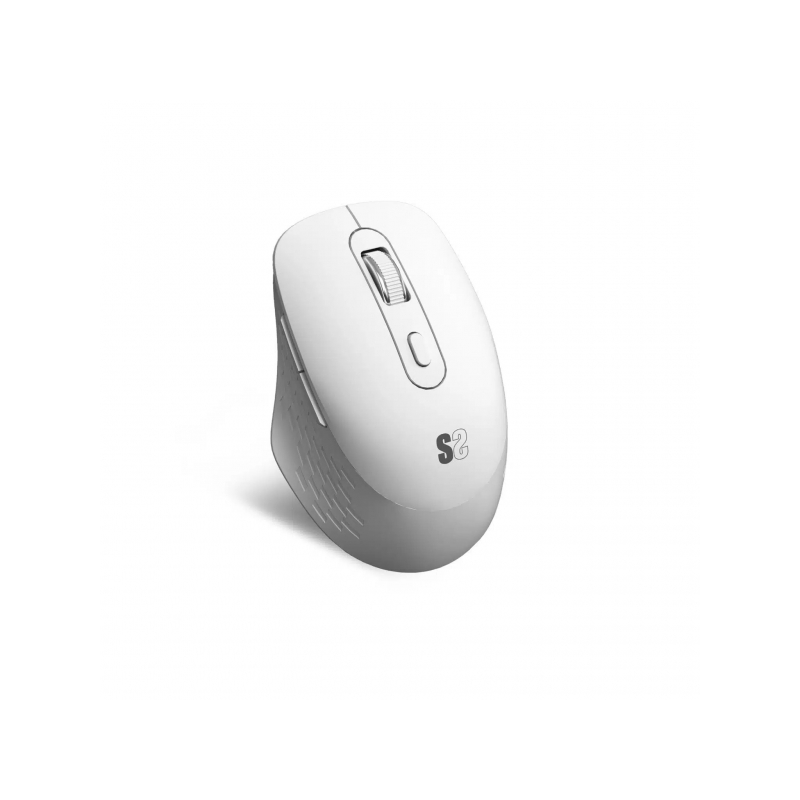 Souris Bluetooth sans fil Subblim Curve Ergo Dual, USB 2,4 GHz 1600 dpi - 5 boutons - Utilisation droitier - Couleur blanche