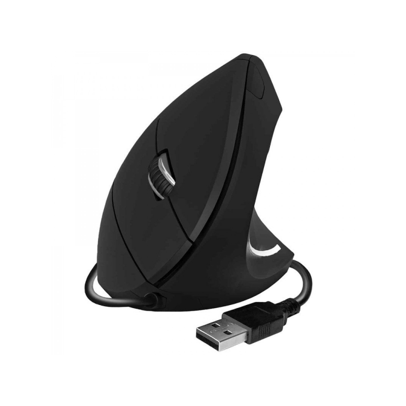 Souris verticale USB Subblim Glide Vertical Ergo 1600dpi - 5 boutons - Utilisation droitier - Couleur noire