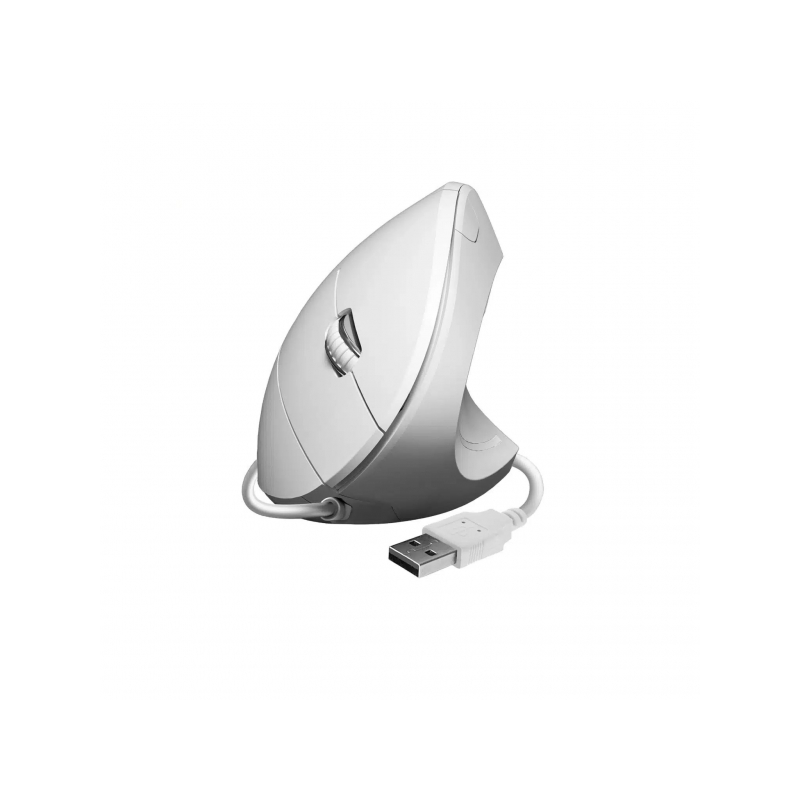 Souris verticale USB Subblim Glide Vertical Ergo 1600dpi - 5 boutons - Utilisation droitier - Couleur blanche