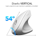 Souris verticale Subblim Glide Vertical Ergo Dual Bluetooth, USB 2.4Ghz 4000dpi - 5 Boutons - Utilisation droitier - Coloris Bla