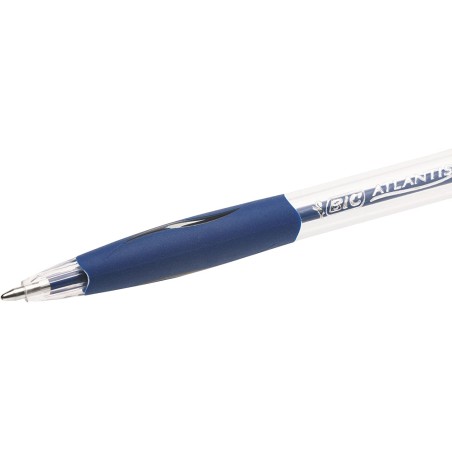 Stylos Bic Atlantis bleu 1mm lot de 12