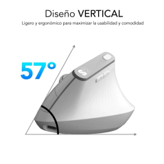 Souris verticale Subblim Nature Vertical Ergo Dual Bluetooth, USB 2.4Ghz 4000dpi - 5 Boutons - Utilisation droitier - Coloris Bl